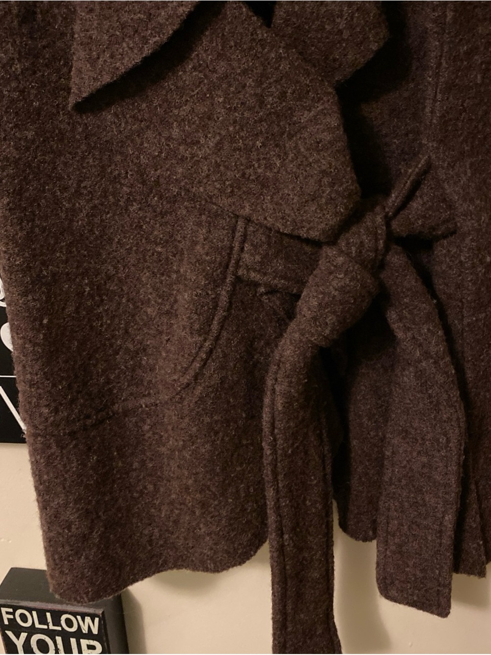 Women's brown sleeveless wrap vest - Picture 3 of 11